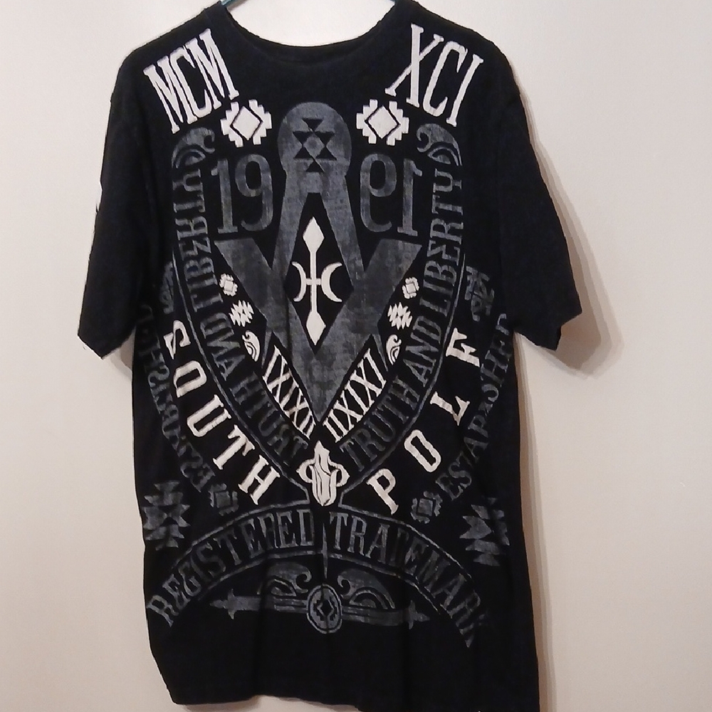 South Pole Black Graphic Tee